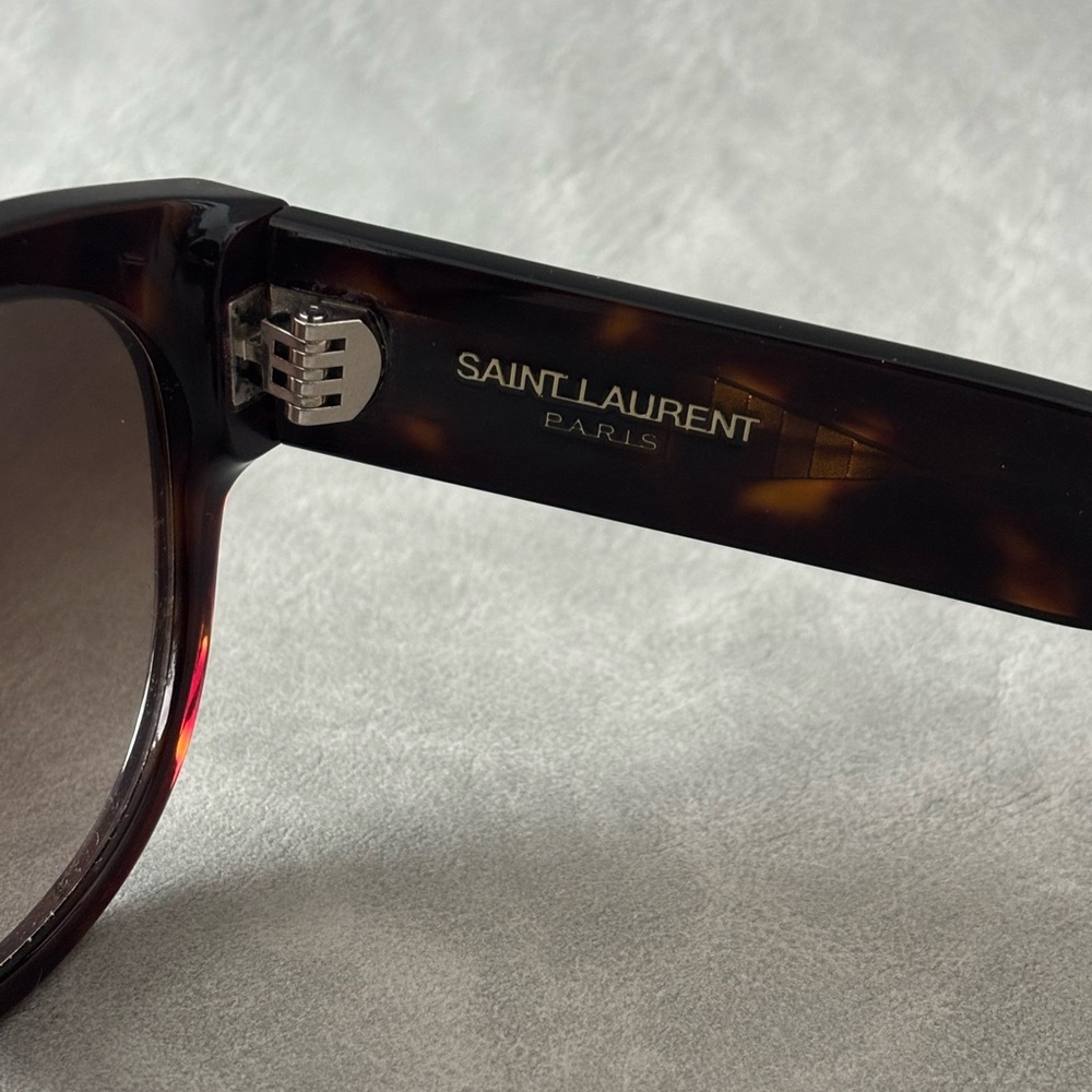 Saint Laurent Tortoise Brown Sunglasses - Picture 3 of 8